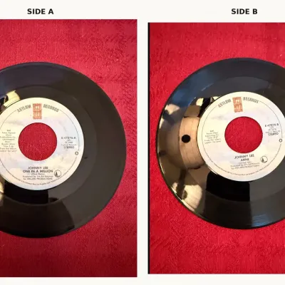 Johnny Lee “One in a Million” / “Anni” Asylum Records E-47076 Stereo 45 RPM
