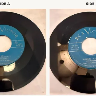 Tommy Dorsey & His Orchestra “Milenberg Joys” Parts 1 & 2 RCA Victor 45 RPM 47-3717