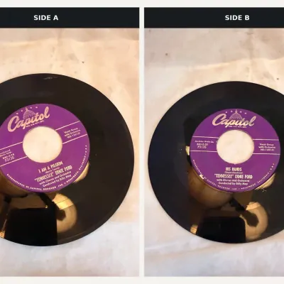 “Tennessee” Ernie Ford – “I Am a Pilgrim” / “His Hands” – Capitol 45 RPM F3135