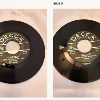 Victor Young – “Paris Arrival,” “Sky Symphony” & “Land Ho” Decca 45 RPM EP, ED 836