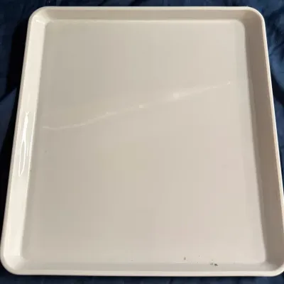 Vintage Microwave & Convection Oven Baking Tray Serving Tray 15” x 12” White 