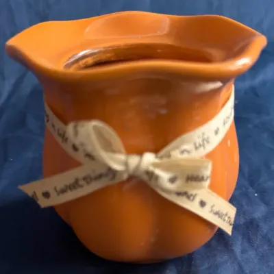 Ceramic Orange Pumpkin Wax Melt Warmer | Fall Tart Burner | Halloween & Autumn Home Décor