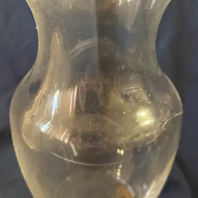 Vintage Clear Glass Hurricane Shade / Vase – Flared Rim 8” Tall1