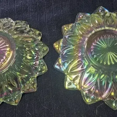 Iridescent Bowl & Plate