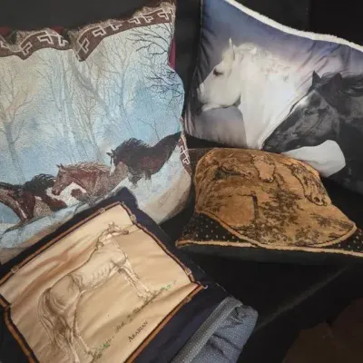 Horse Throw Pillows And Blanket