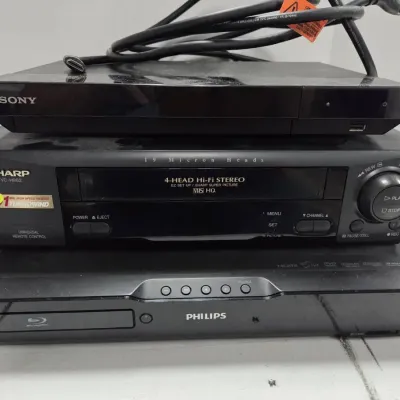 Sharp, Phillips And Sony DVD And VHS Players