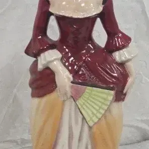 Hand Painted Vintage Porcelain Victorian Couple On Brass Lamp Bases