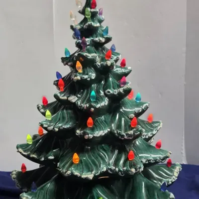 Vintage Ceramic Christmas Tree/ Music Box