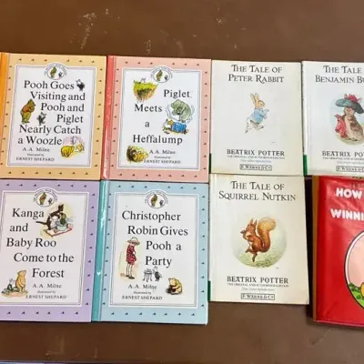 Vintage Winnie-The-Pooh Books And Vintage Peter Rabbit Books