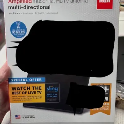 Amplified Indoor Flat HDTV Antenna 