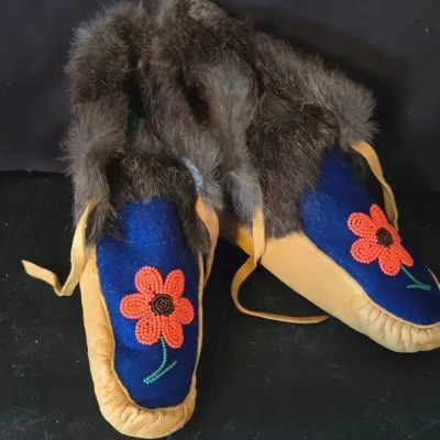Fur-Trimmed Moccasins 