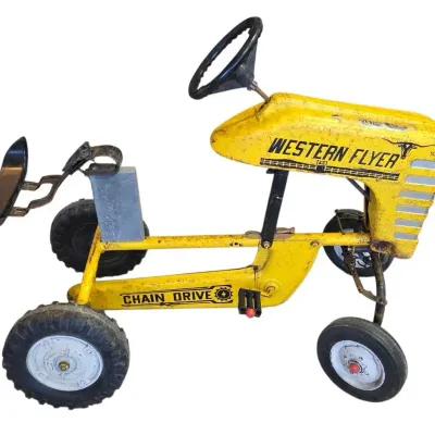 Western Flyer Yellow Chain Drive Pedal Tractor