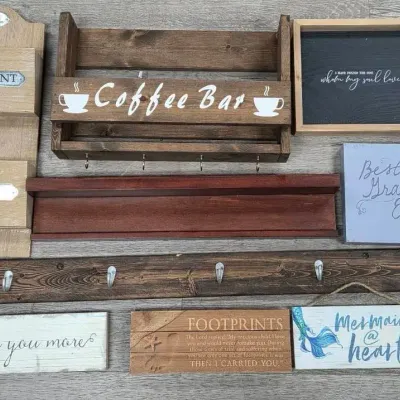 Wood Decor And Shelves