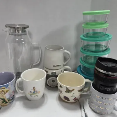Stoneware, Anchor Hocking And Other Mixed Kitchen Cups And More