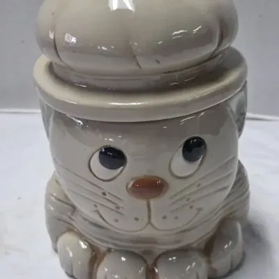 Vintage Ceramic Cat Cookie Jar