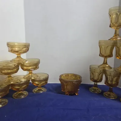 Vintage Amber Glass 