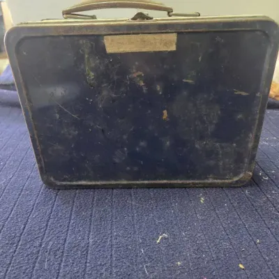 Vintage Blue Metal Lunchbox 