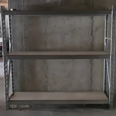 5 Metal And Wood Shelving Units
