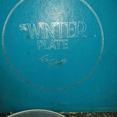 Sale Photo Thumbnail #693: Vintage Eric Sloane "The Winter Plate" with its original teal presentation box.