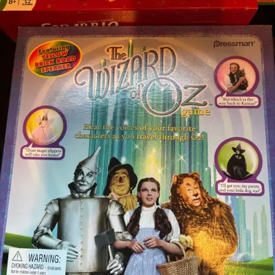 Sale Photo Thumbnail #141: The Wizard of Oz electronic board game by Pressman featuring character voices and an interactive speaker, boxed.