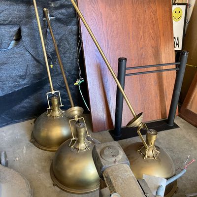 Sale Photo Thumbnail #331: Vintage industrial dome lights
