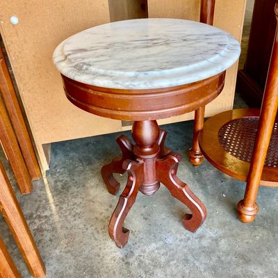 Sale Photo Thumbnail #224: Victorian style mahogany and marble table
