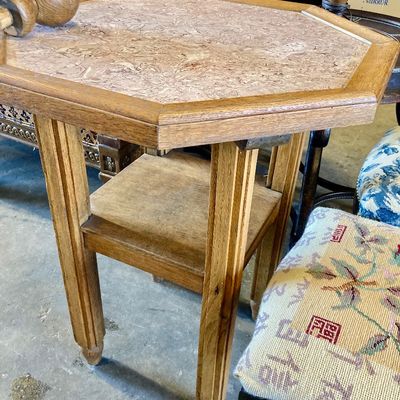 Sale Photo Thumbnail #283: Stoen type and wood table