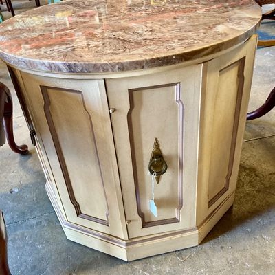 Sale Photo Thumbnail #230: Mid century marble top accent table