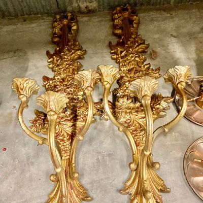 Large metal sconces