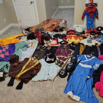 Family Costumes And Accessories Lot-Halloween And Dress-up Mystery Lot 