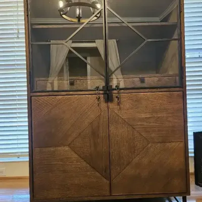 Wine Enthusiast Dual Wine Refrigerator Cabinet with Glass Display & Storage