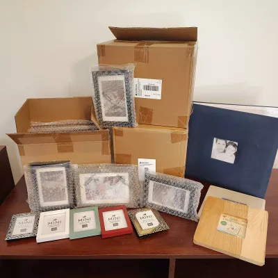 Large Mystery Lot of Picture Frames & Photo Albums – Assorted Sizes & Styles