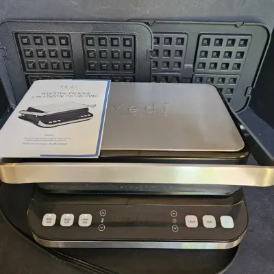 Yedi 6-in-1 Digital Deluxe Indoor Grill & Waffle Maker with Accessories