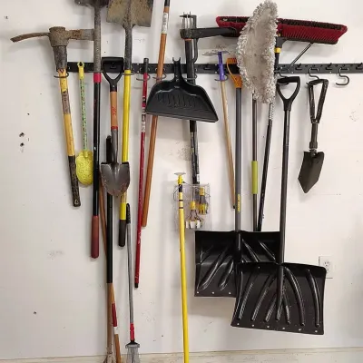 Assorted Lawn, Garden & Garage Tools Lot with DeWalt Cordless Leaf Blower