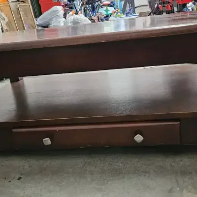 Wood Lift-Top Coffee Table with Storage Drawer & Shelf