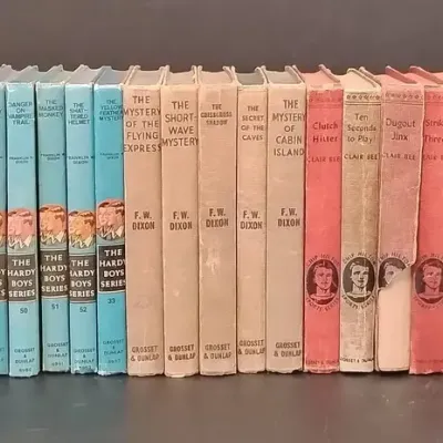 Vintage Hardy Boys Mystery & Chip Hilton Sports Series Hardcover Book Collection – 31 Pieces