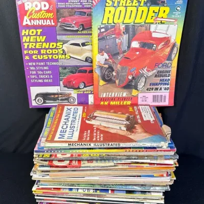 Variety Of 80s-90s Hot Rod Magazines * Street Rodder, Rod & Custom Annual, 1967 Mechanix Illustrated