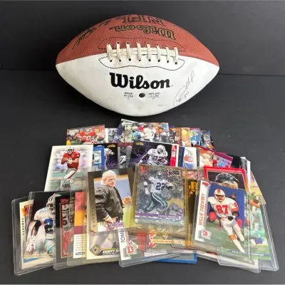 Autographed #80 Football * NFL Player Cards * Emmitt Smith * Jerry Rice and more 