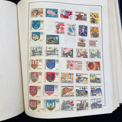 Large Album Of International Stamps * Belgium, Finland, Dubai & More!