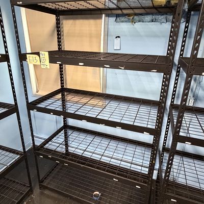 Sale Photo Thumbnail #37: E13-Metal Shelving Unit

See photos for dimensions