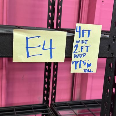 Sale Photo Thumbnail #10: E4-Metal Shelving Unit

See photos for measurements