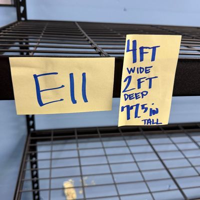 Sale Photo Thumbnail #31: E11-Metal Shelving Unit

See photos for dimensions