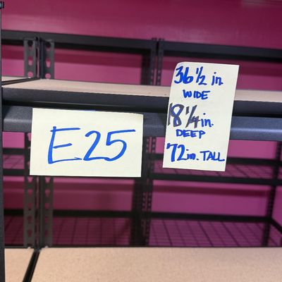 Sale Photo Thumbnail #98: E25-Storage Shelf