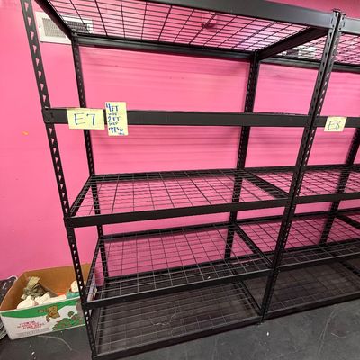 Sale Photo Thumbnail #19: E7-Metal Shelving Unit

See photos for measurements