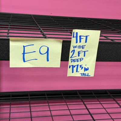 Sale Photo Thumbnail #27: E9-Metal Shelving Unit

See photos for dimensions