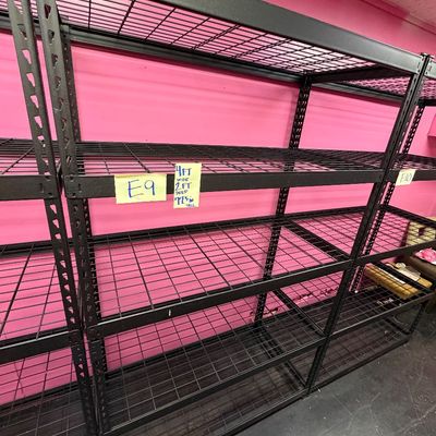 Sale Photo Thumbnail #26: E9-Metal Shelving Unit

See photos for dimensions