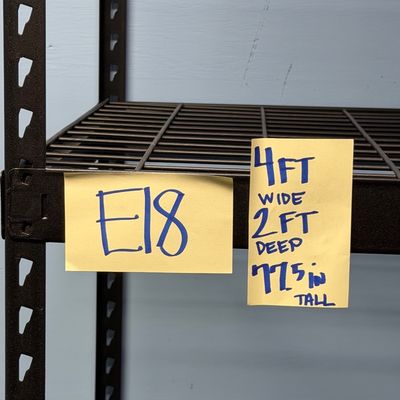 Sale Photo Thumbnail #53: E18-Metal Shelving Unit