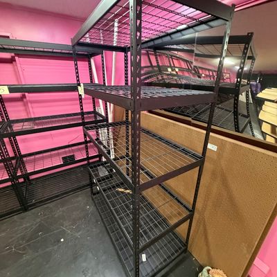 Sale Photo Thumbnail #17: E6-Metal Shelving Unit
See photos for measurements