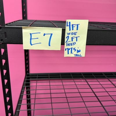 Sale Photo Thumbnail #21: E7-Metal Shelving Unit

See photos for measurements