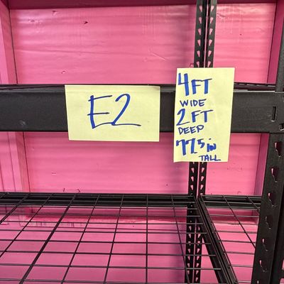 Sale Photo Thumbnail #6: E2-Metal Shelving Unit

See photos for measurements